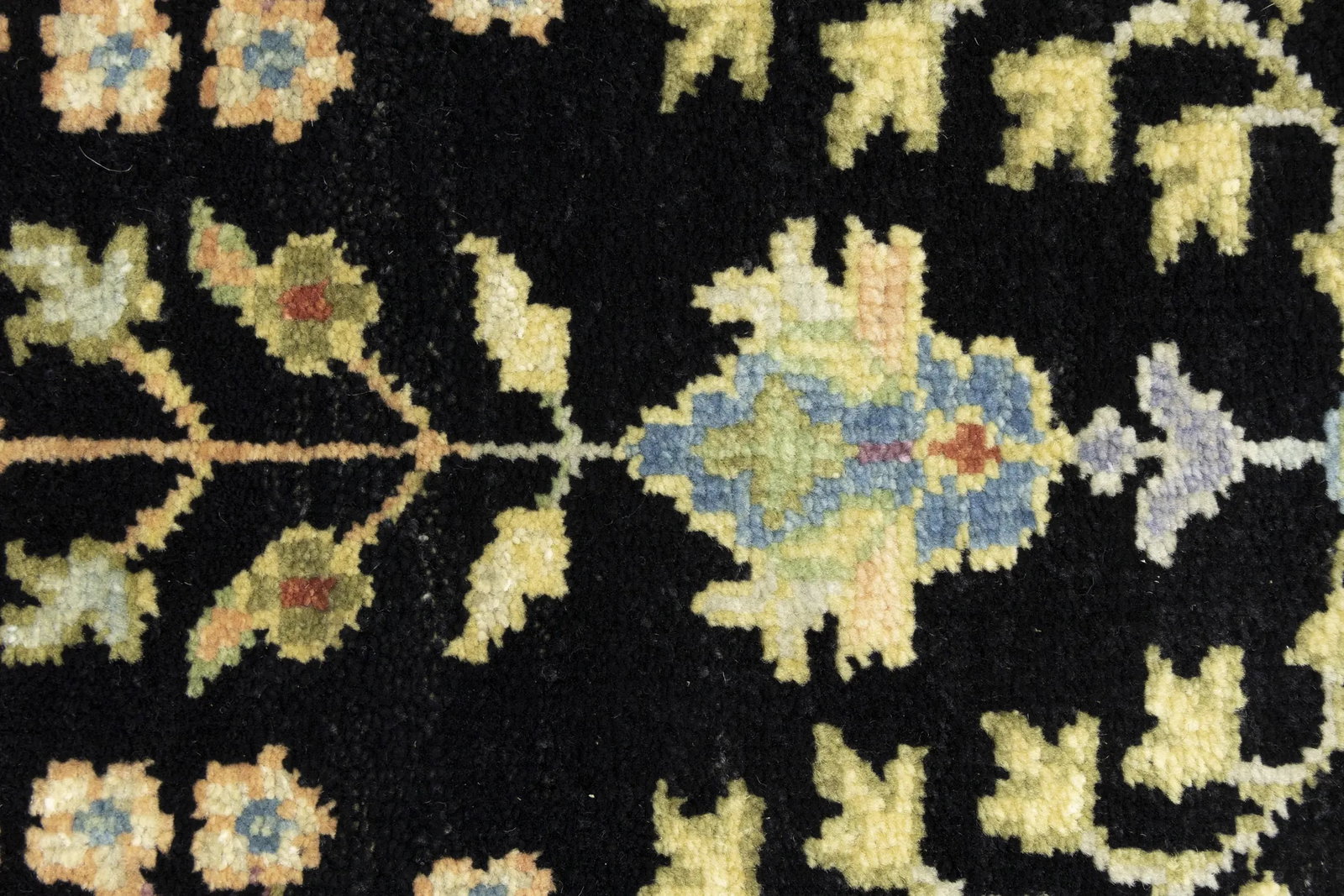 Black Floral 2'5X10'2 Osh Chobi Oriental Runner Rug - 9