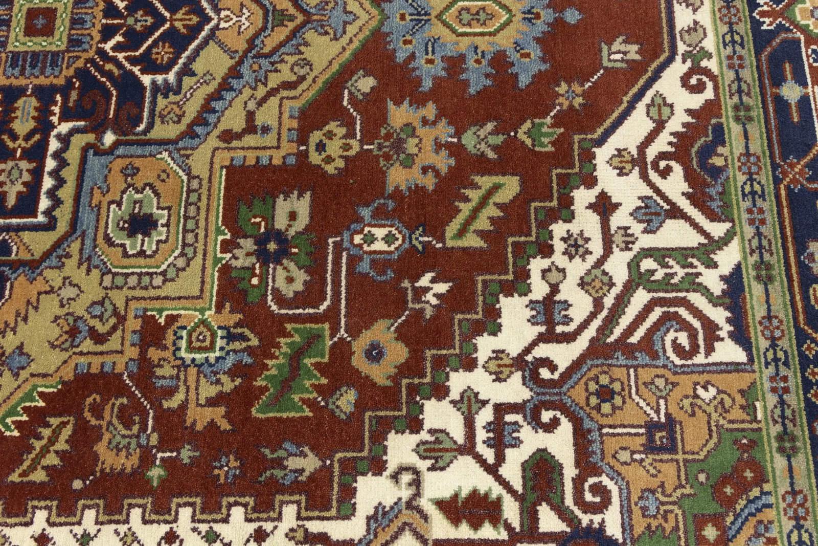 Rusty Red Geometric 8X10 Heriz Serapi Oriental Rug - 15
