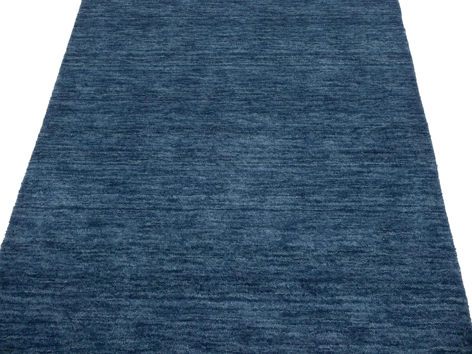 Steel Blue Modern Solid 3X10 Gabbeh Oriental Runner Rug - 11