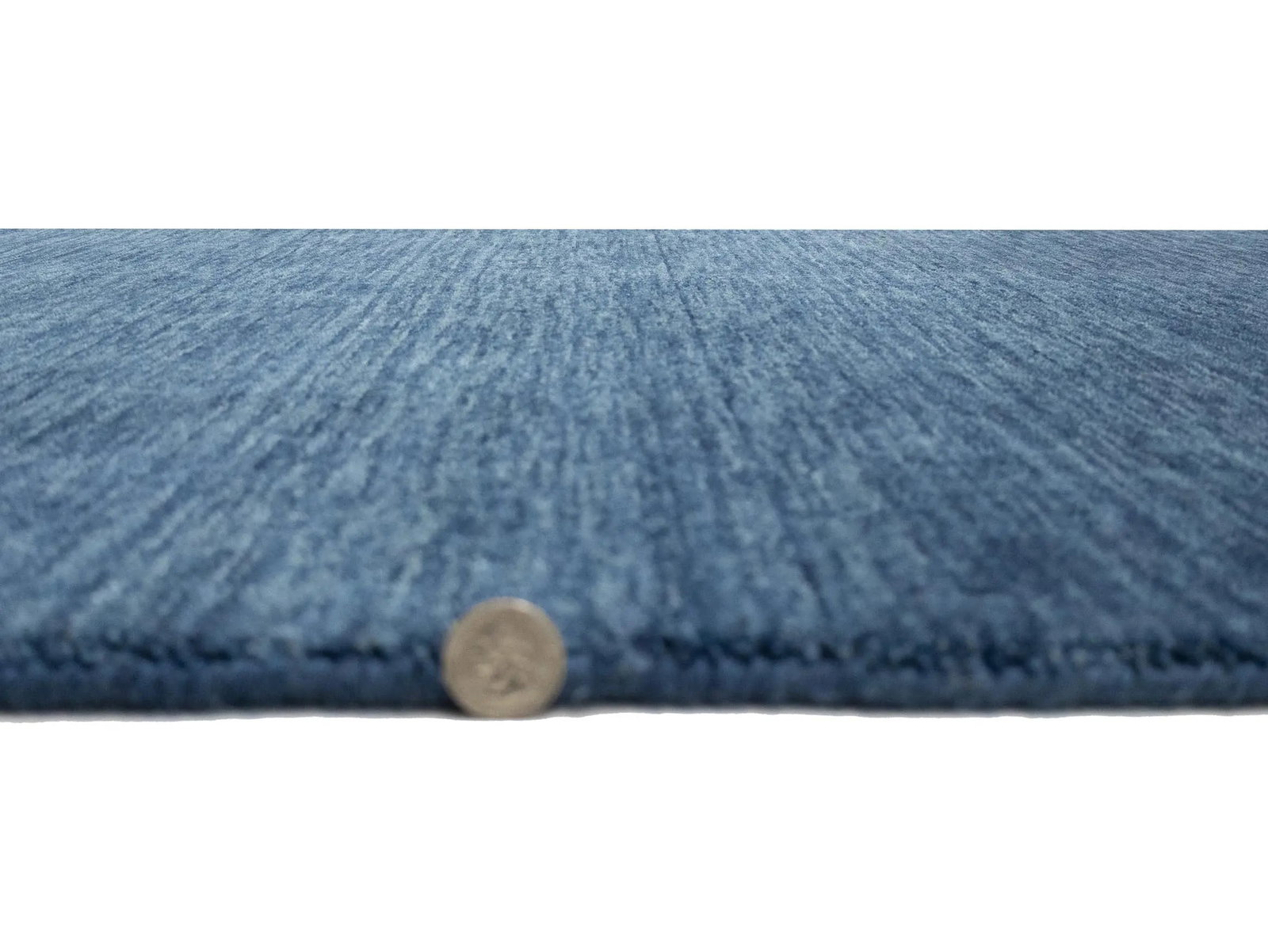 Steel Blue Modern Solid 3X10 Gabbeh Oriental Runner Rug - 12