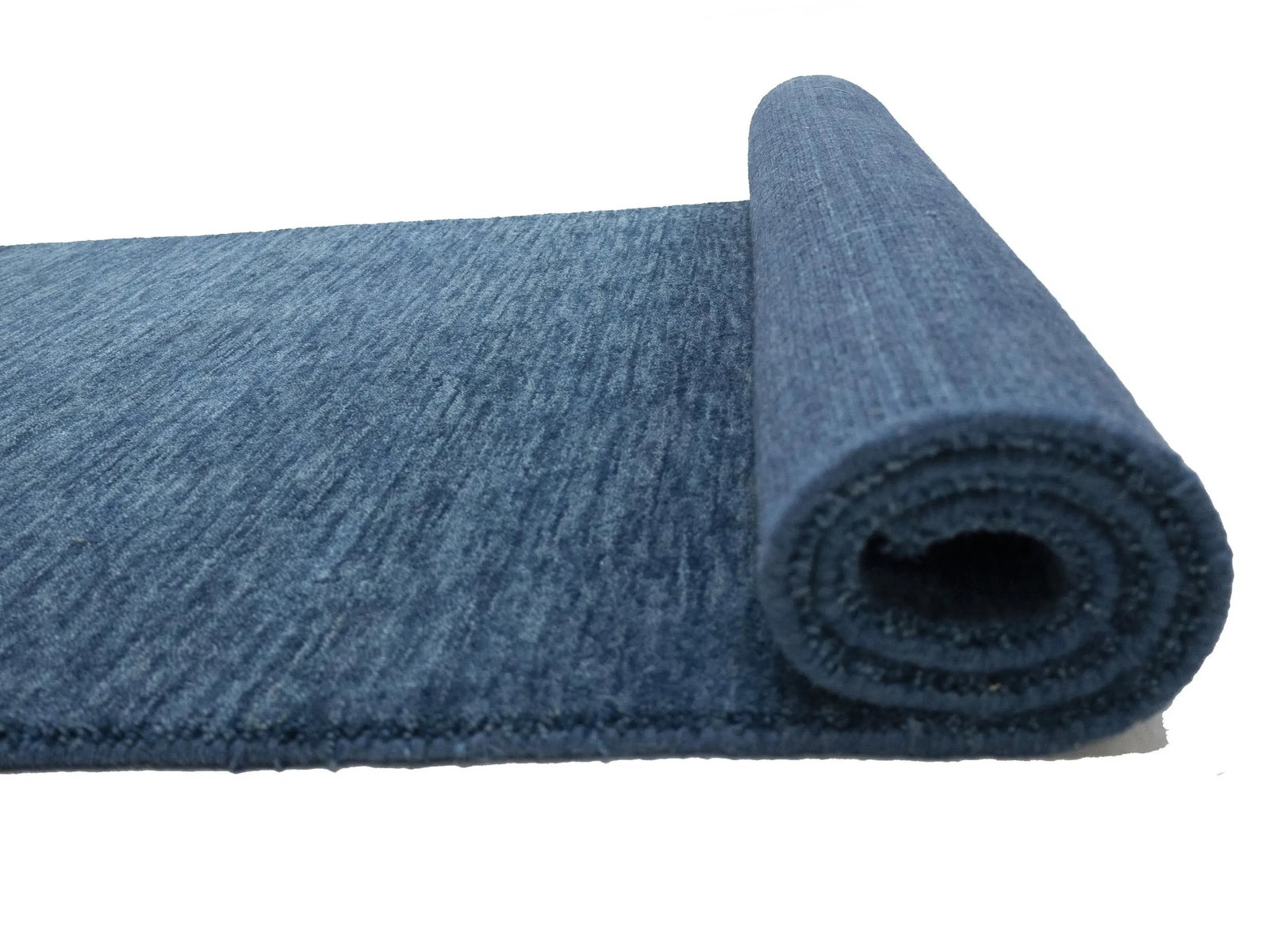 Steel Blue Modern Solid 3X10 Gabbeh Oriental Runner Rug - 13