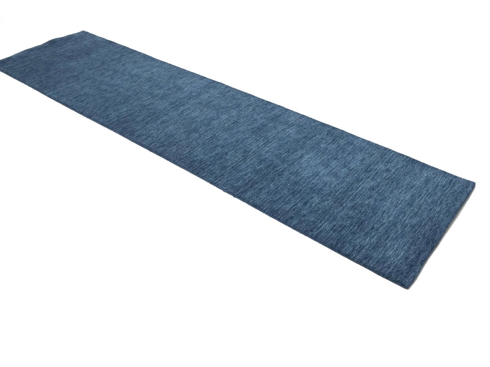 Steel Blue Modern Solid 3X10 Gabbeh Oriental Runner Rug - 4