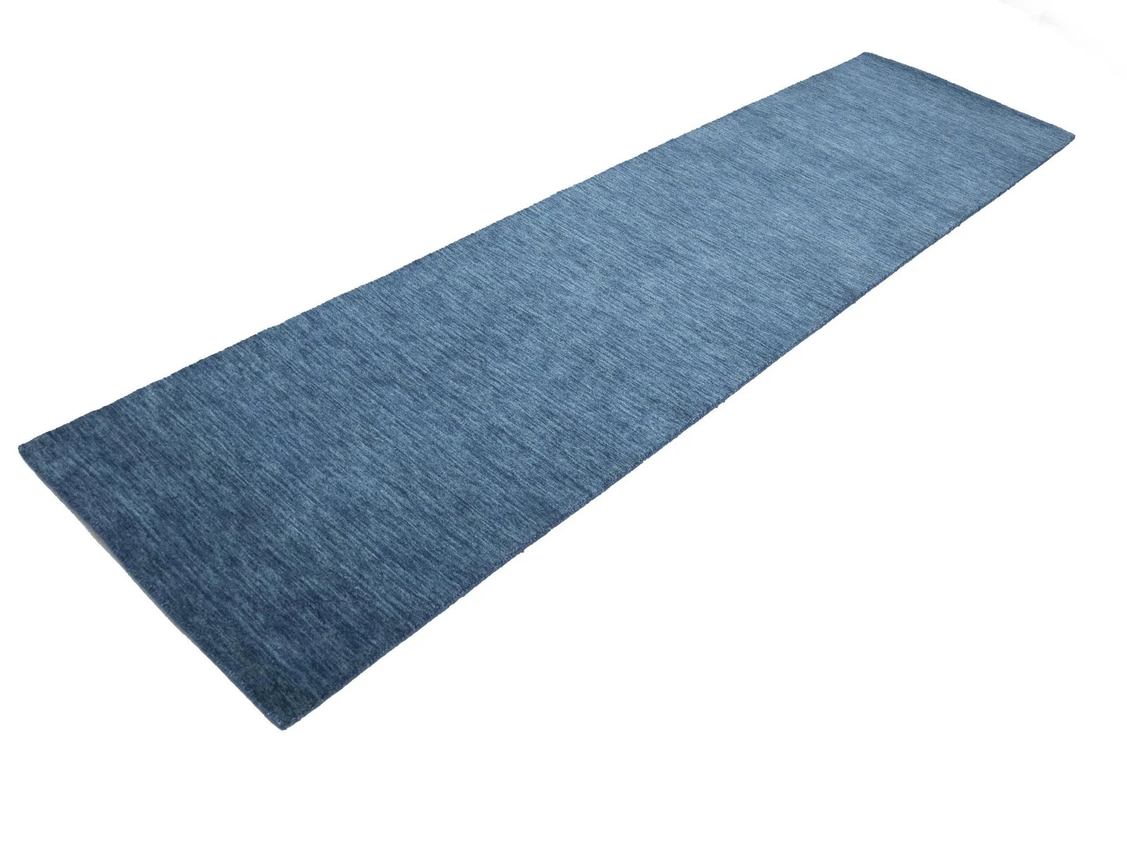 Steel Blue Modern Solid 3X10 Gabbeh Oriental Runner Rug - 5