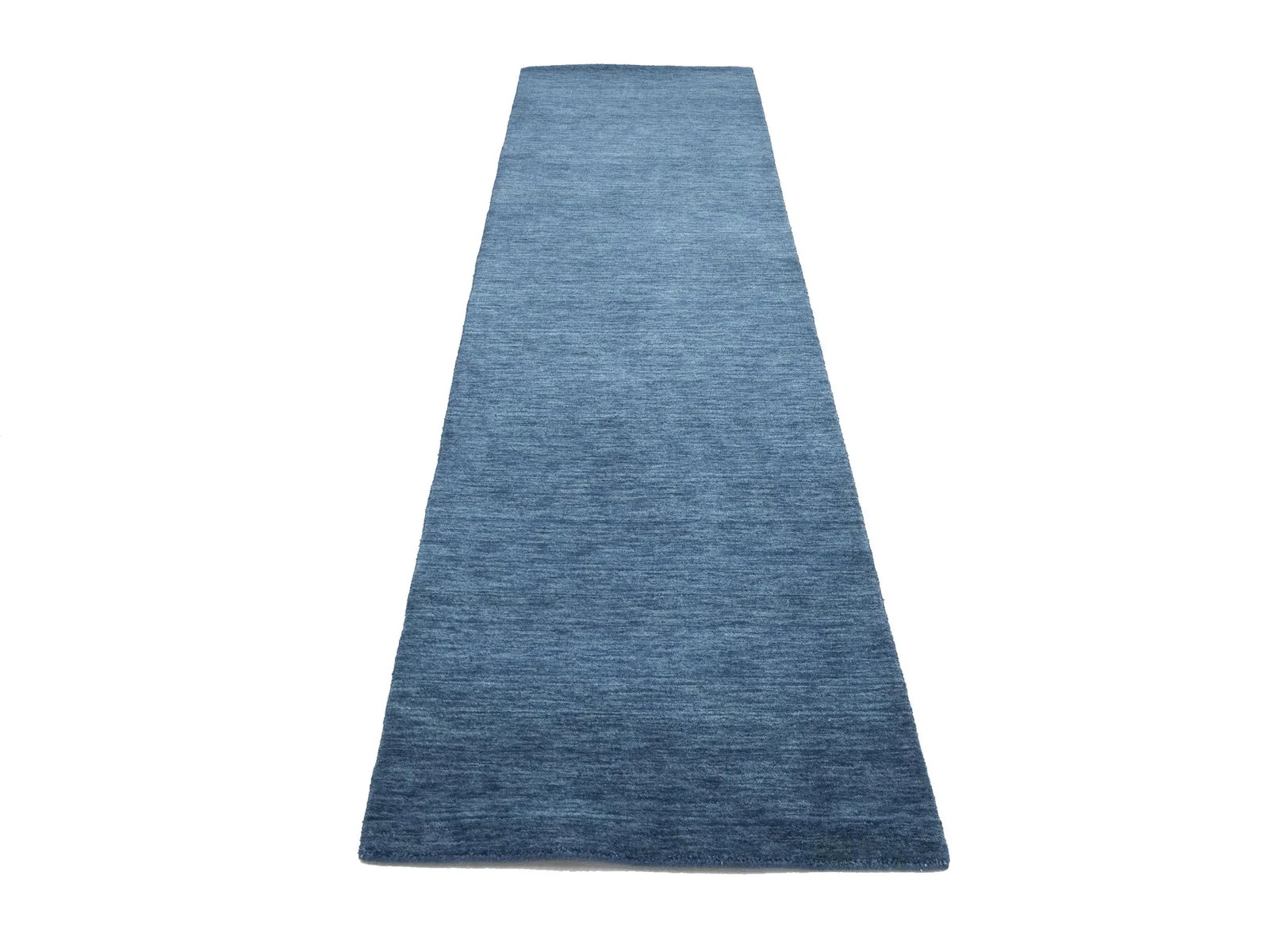 Steel Blue Modern Solid 3X10 Gabbeh Oriental Runner Rug - 6