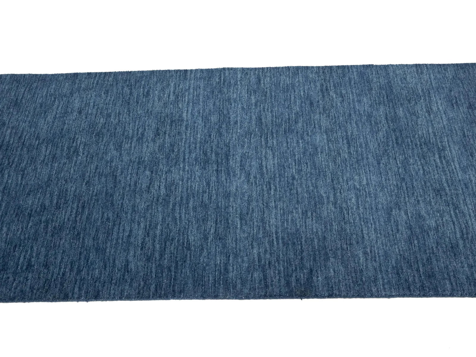 Steel Blue Modern Solid 3X10 Gabbeh Oriental Runner Rug - 7