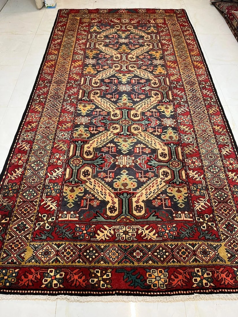 Hand Knotted Persian Azarbaijan Tribal Wool Oriental Area Rug 5'4" x 10'7" - 11