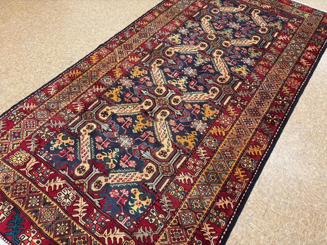 Hand Knotted Persian Azarbaijan Tribal Wool Oriental Area Rug 5'4" x 10'7" - 7