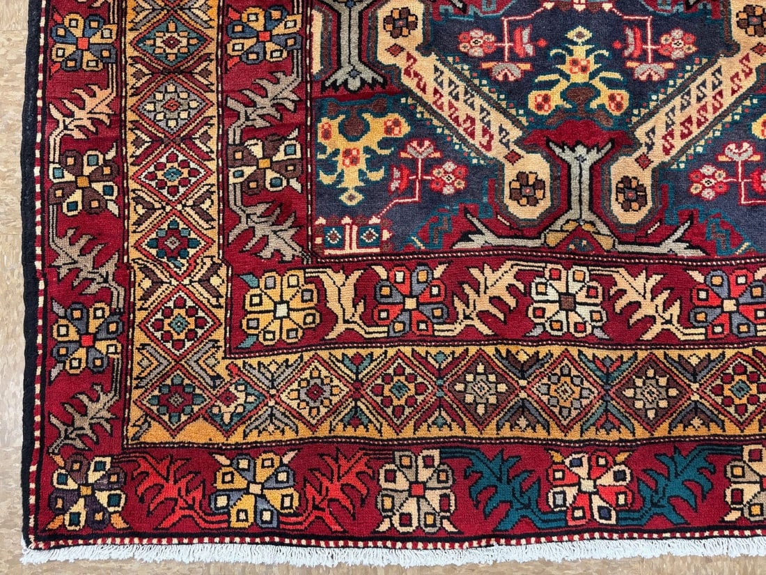Hand Knotted Persian Azarbaijan Tribal Wool Oriental Area Rug 5'4" x 10'7" - 8