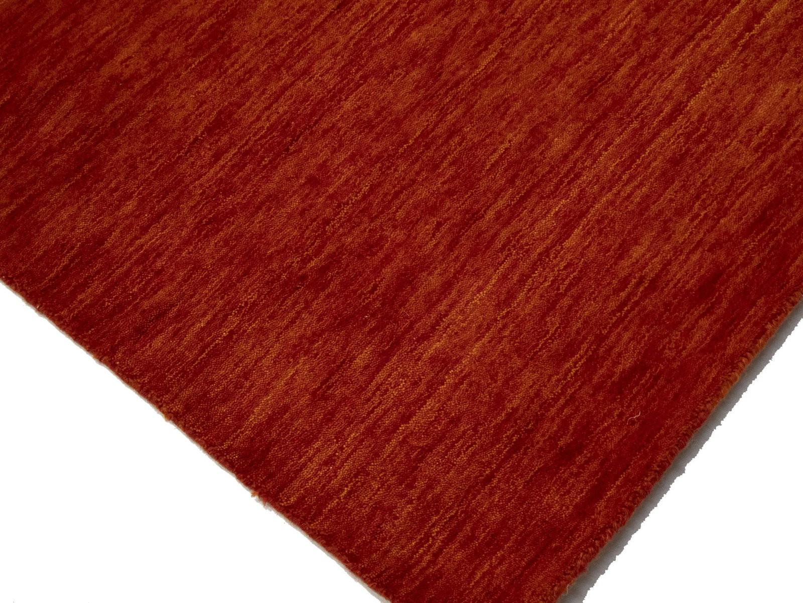 Orange Red Modern Solid 8X10 Gabbeh Oriental Rug - 11