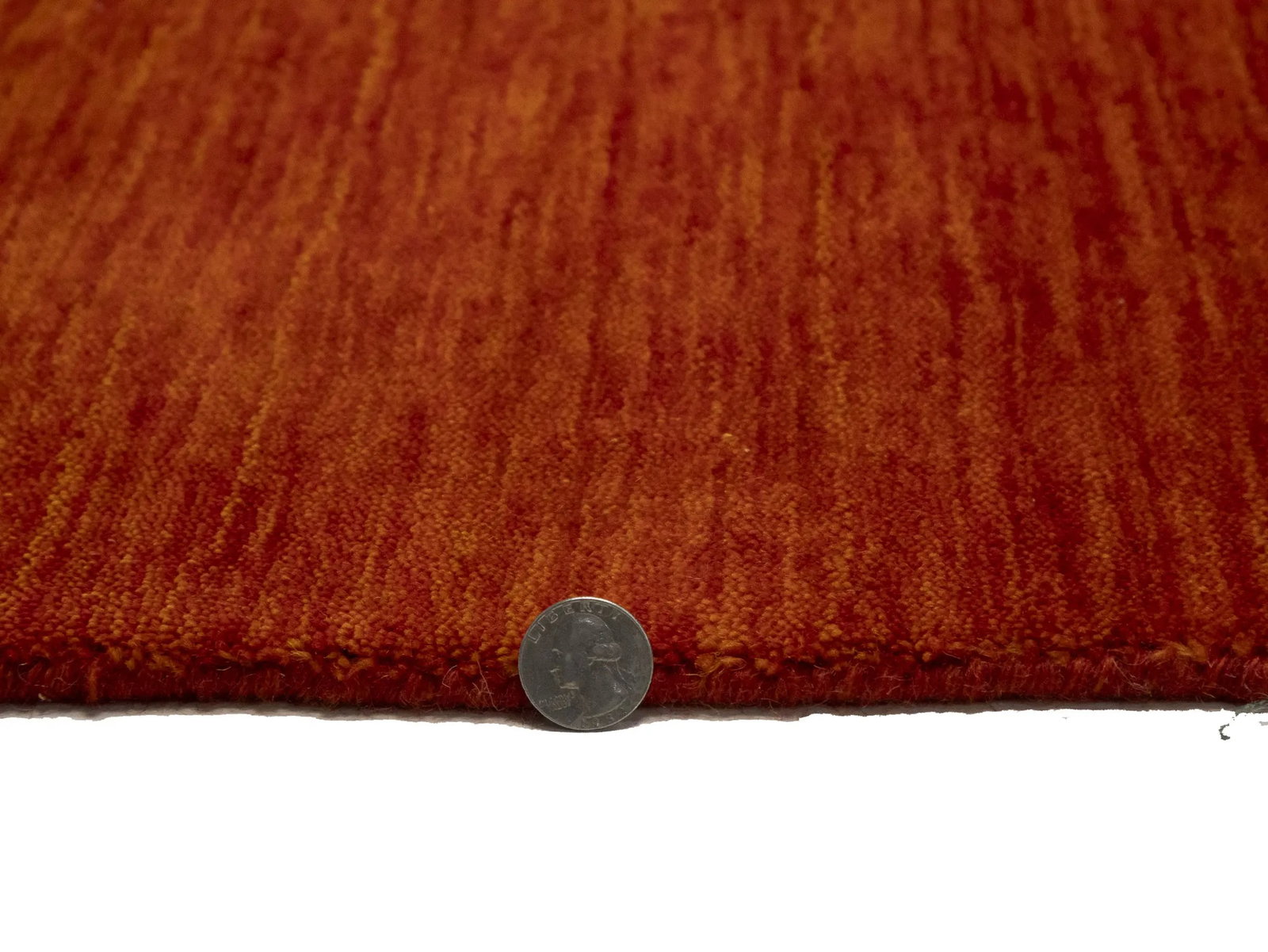 Orange Red Modern Solid 8X10 Gabbeh Oriental Rug - 12