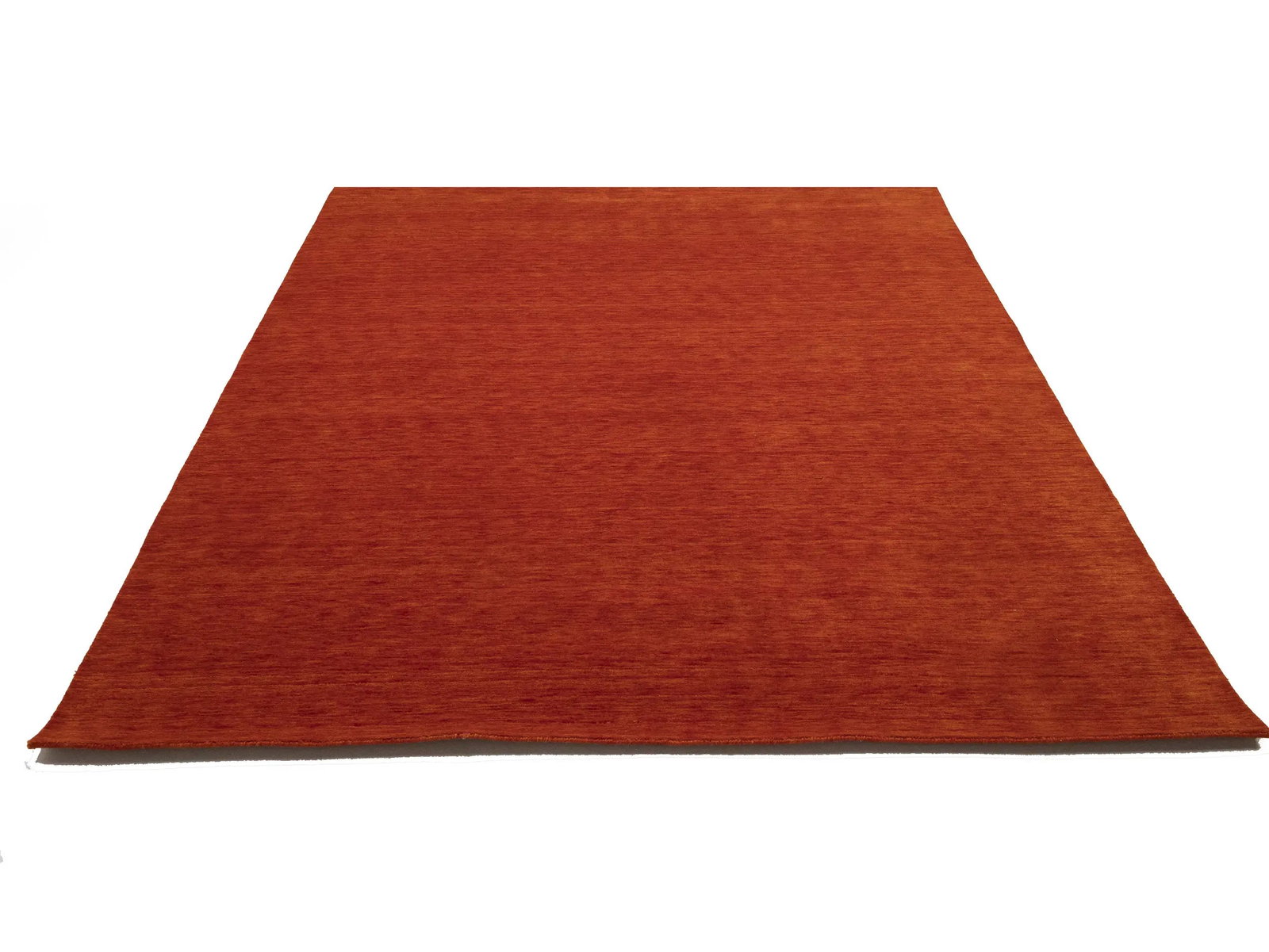 Orange Red Modern Solid 8X10 Gabbeh Oriental Rug - 3