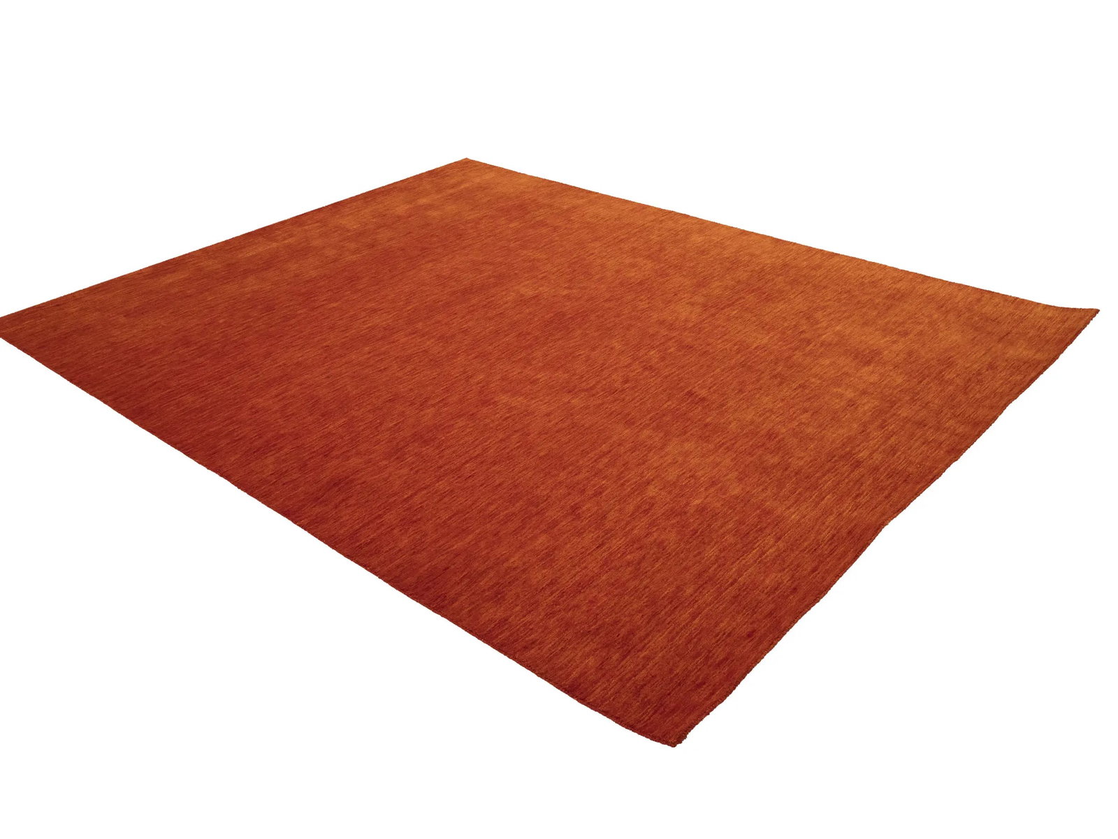 Orange Red Modern Solid 8X10 Gabbeh Oriental Rug - 4