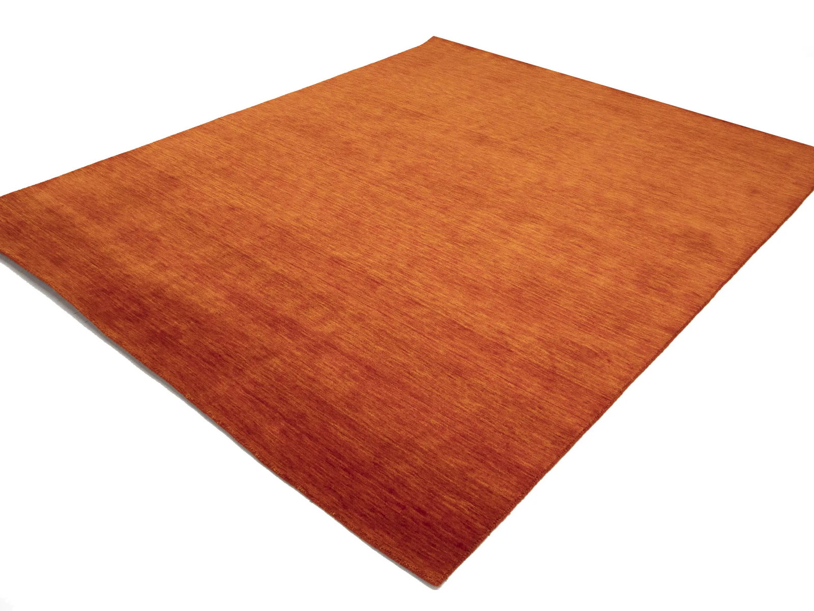 Orange Red Modern Solid 8X10 Gabbeh Oriental Rug - 5