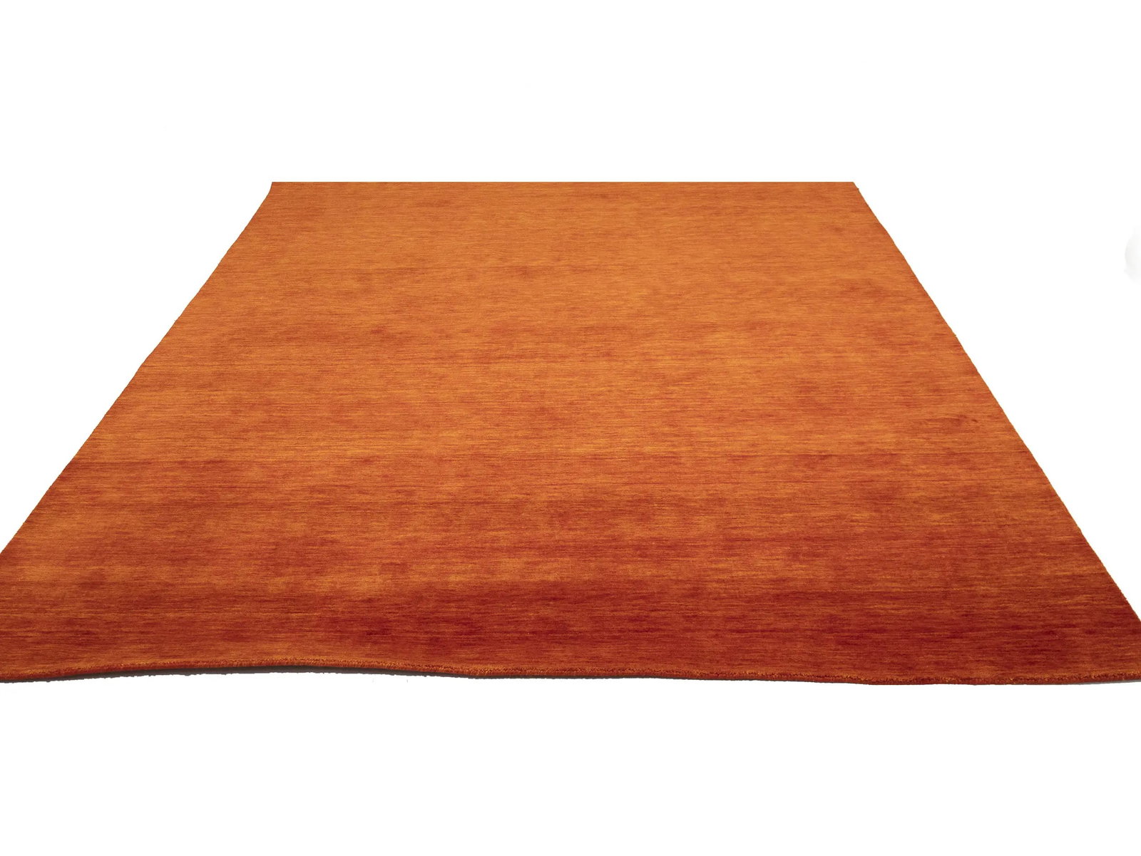 Orange Red Modern Solid 8X10 Gabbeh Oriental Rug - 6
