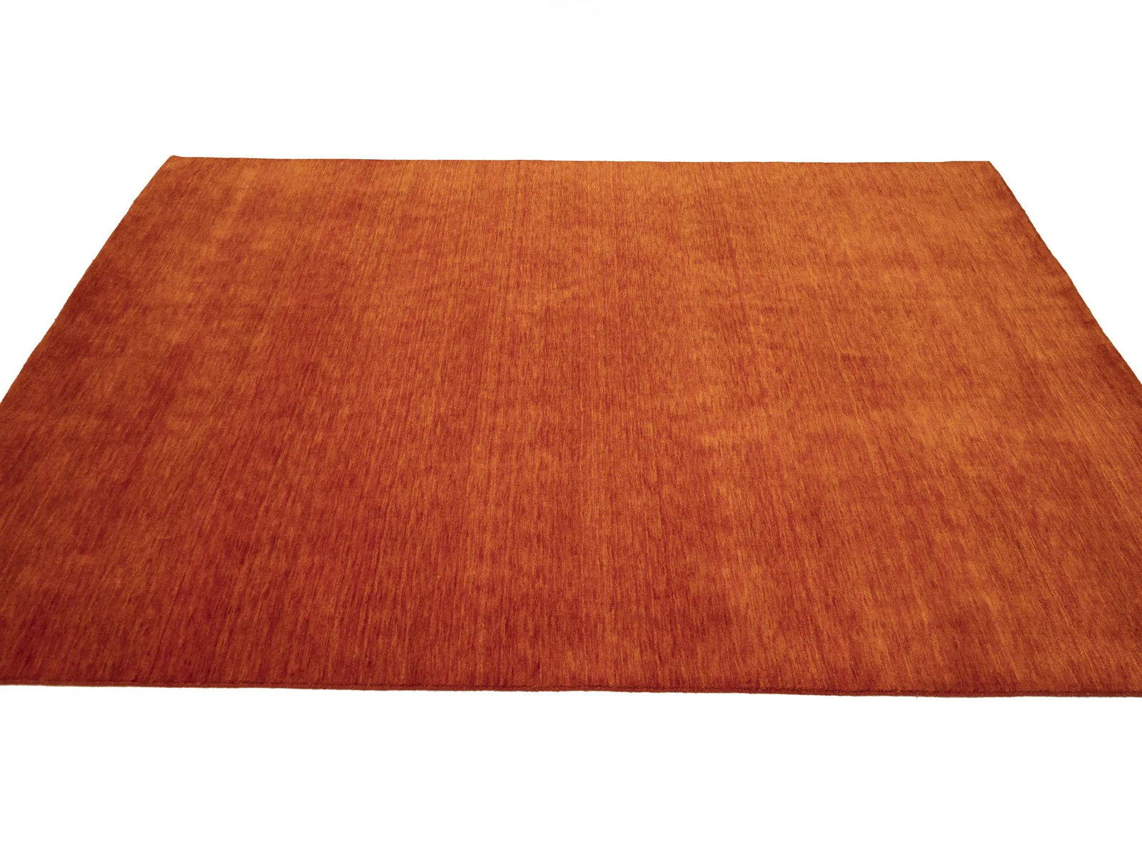 Orange Red Modern Solid 8X10 Gabbeh Oriental Rug - 7