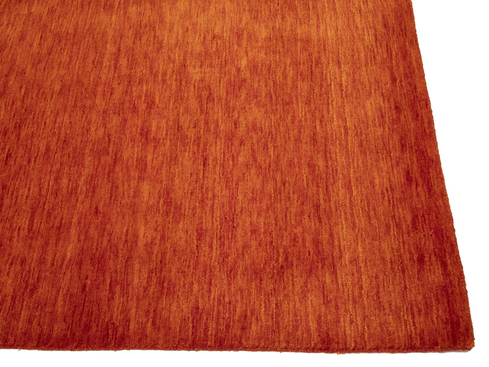 Orange Red Modern Solid 8X10 Gabbeh Oriental Rug - 9