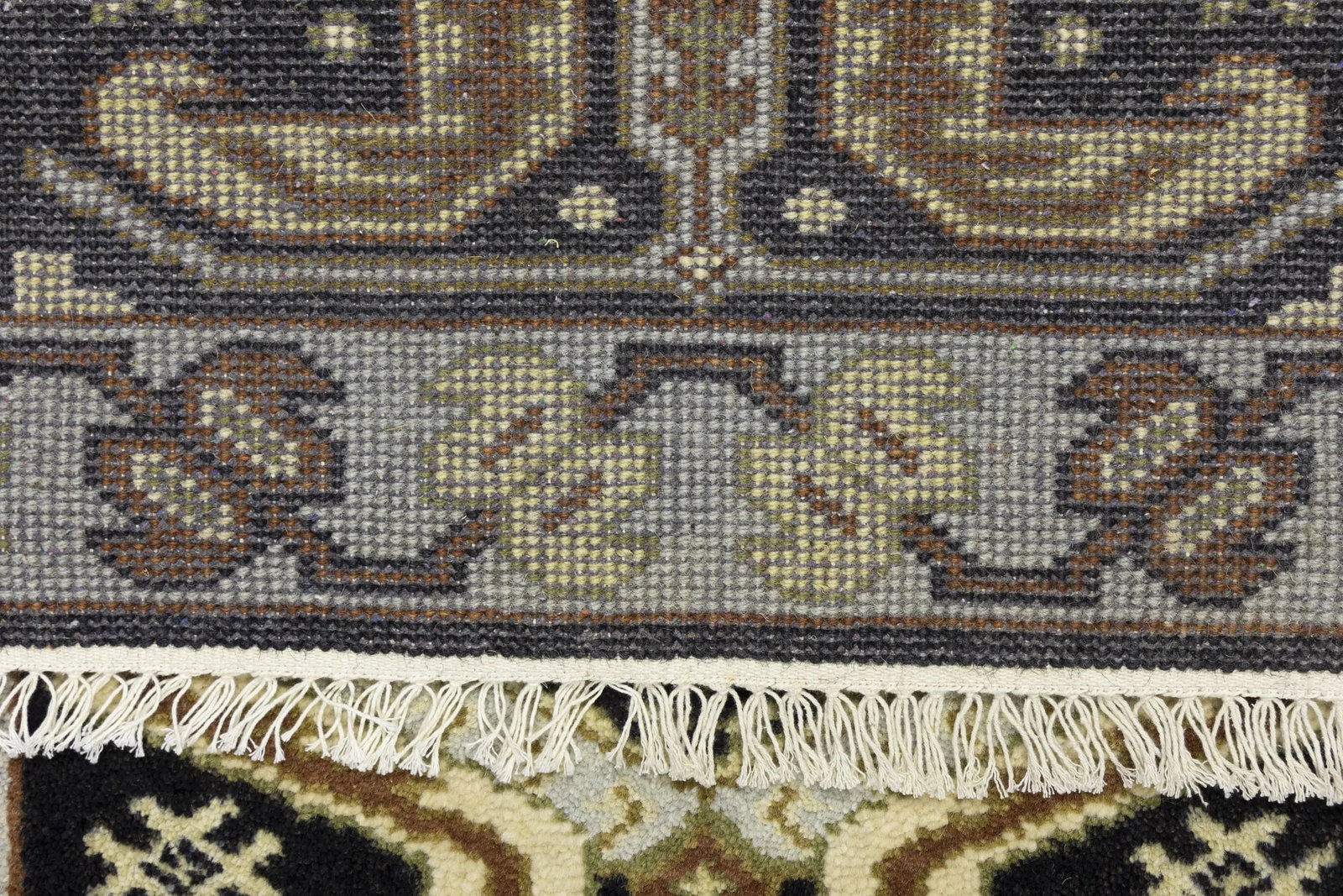 Charcoal Geometric Tribal 3X6 Serapi Oriental Rug - 14