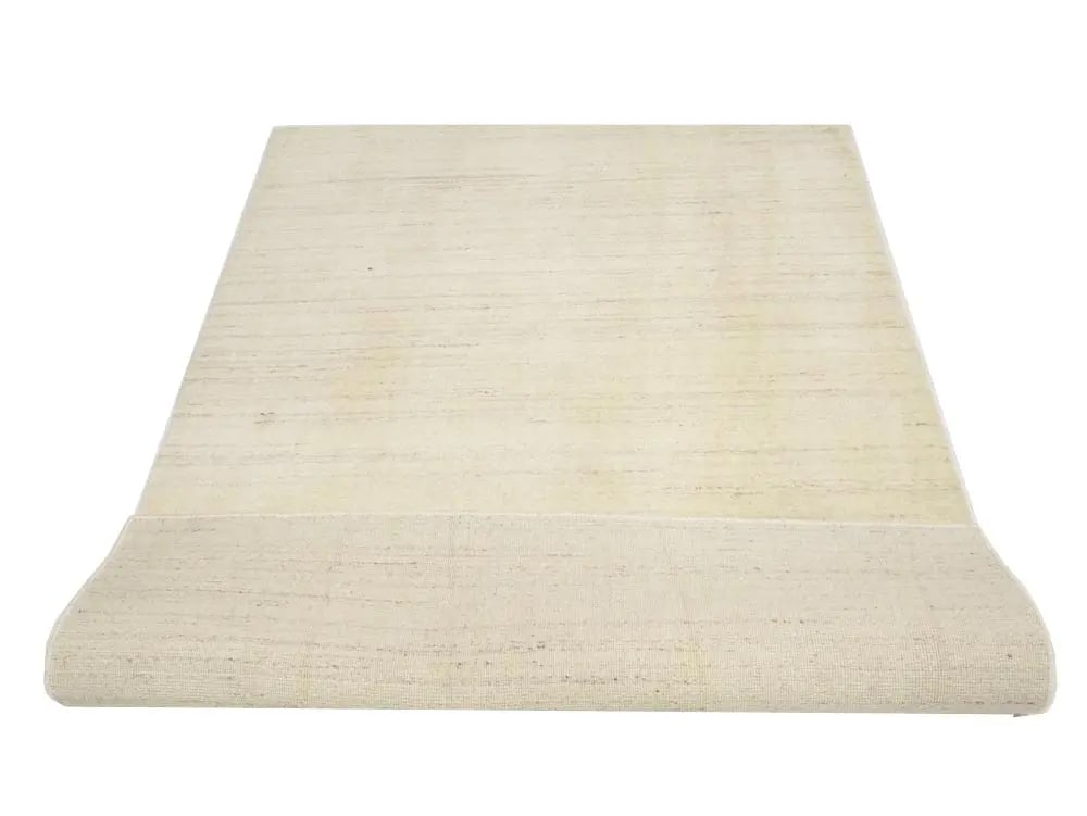 Cream Modern Solid 4X6 Gabbeh Oriental Rug - 12