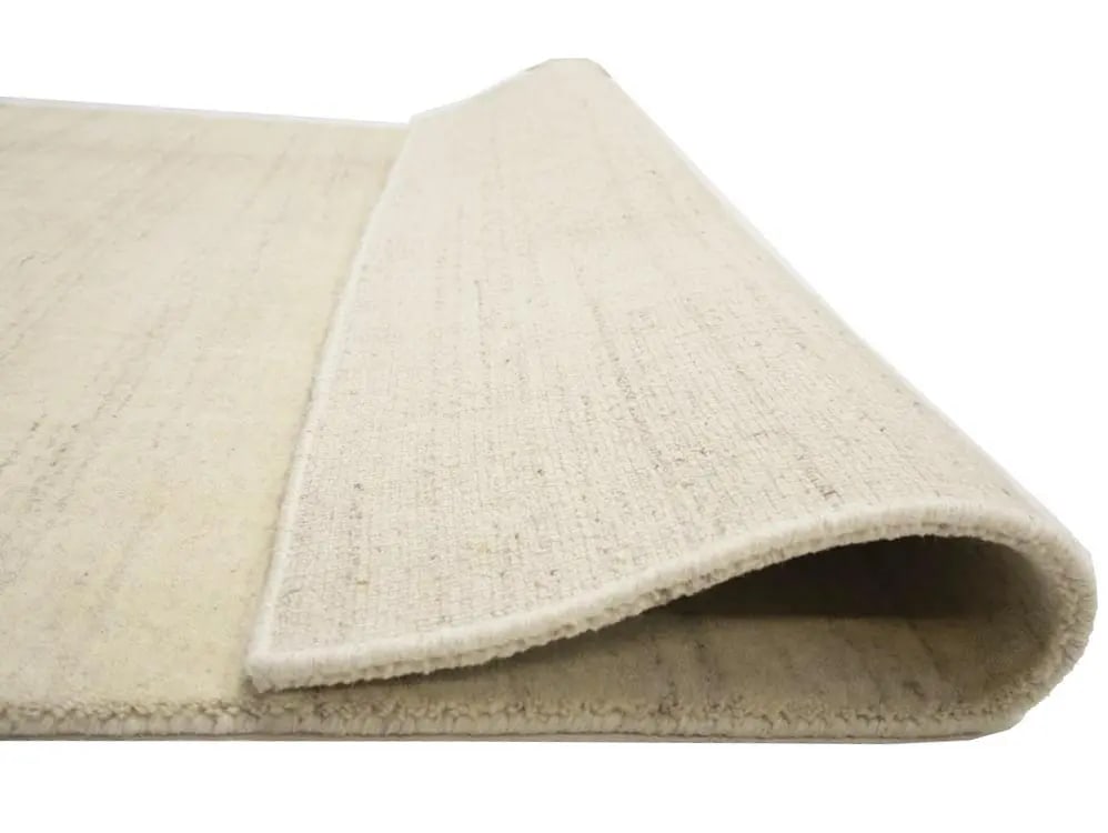 Cream Modern Solid 4X6 Gabbeh Oriental Rug - 13