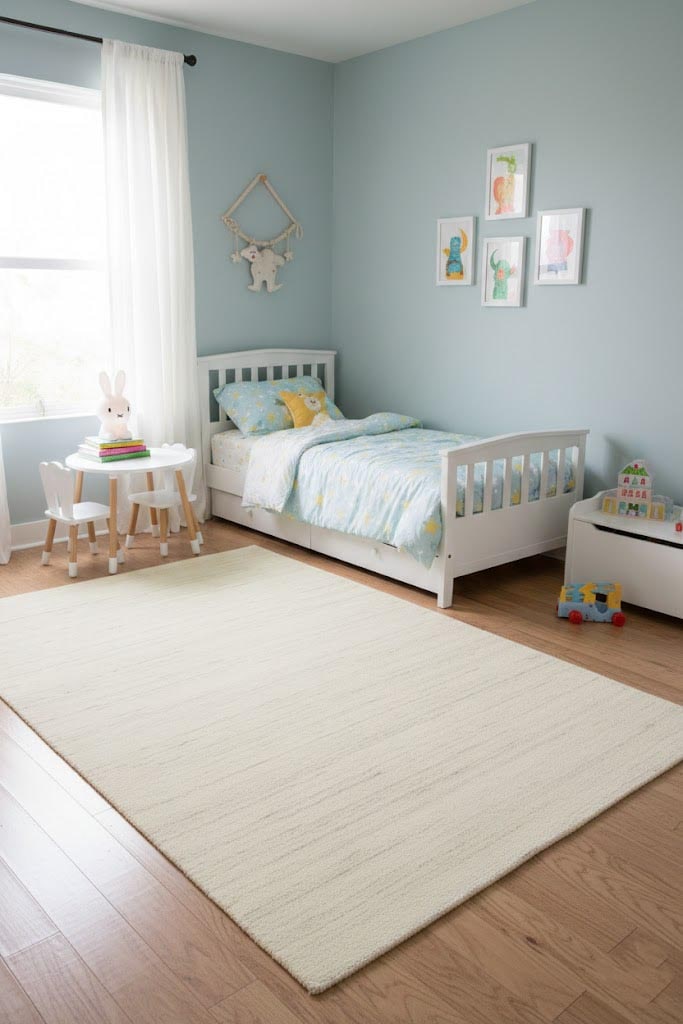 Cream Modern Solid 4X6 Gabbeh Oriental Rug - 2
