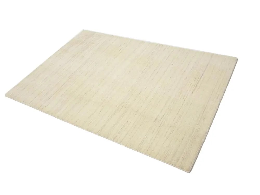 Cream Modern Solid 4X6 Gabbeh Oriental Rug - 3