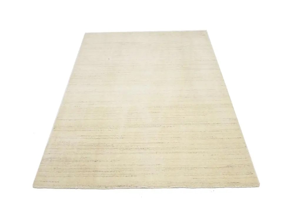 Cream Modern Solid 4X6 Gabbeh Oriental Rug - 5