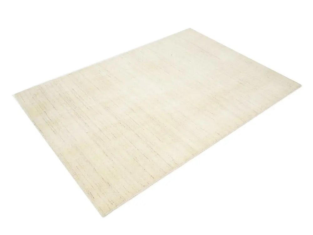 Cream Modern Solid 4X6 Gabbeh Oriental Rug - 6