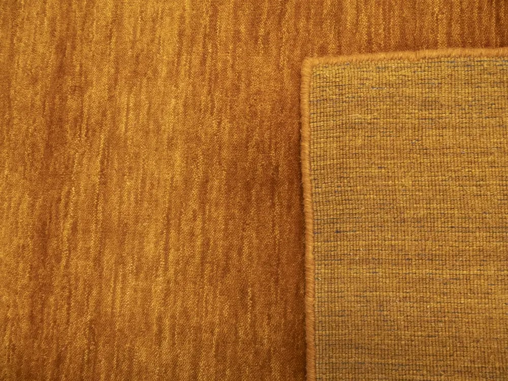 Orange Modern Solid 8X8 Gabbeh Oriental Square Rug - 11