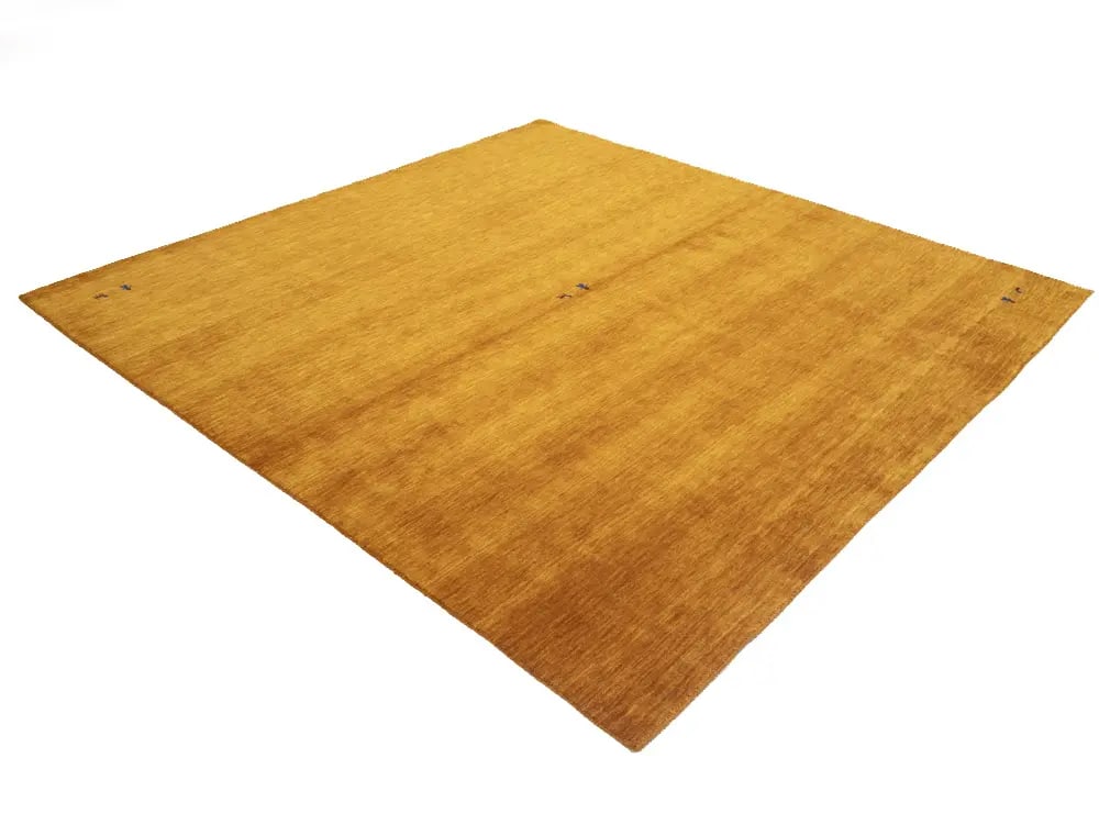 Orange Modern Solid 8X8 Gabbeh Oriental Square Rug - 12