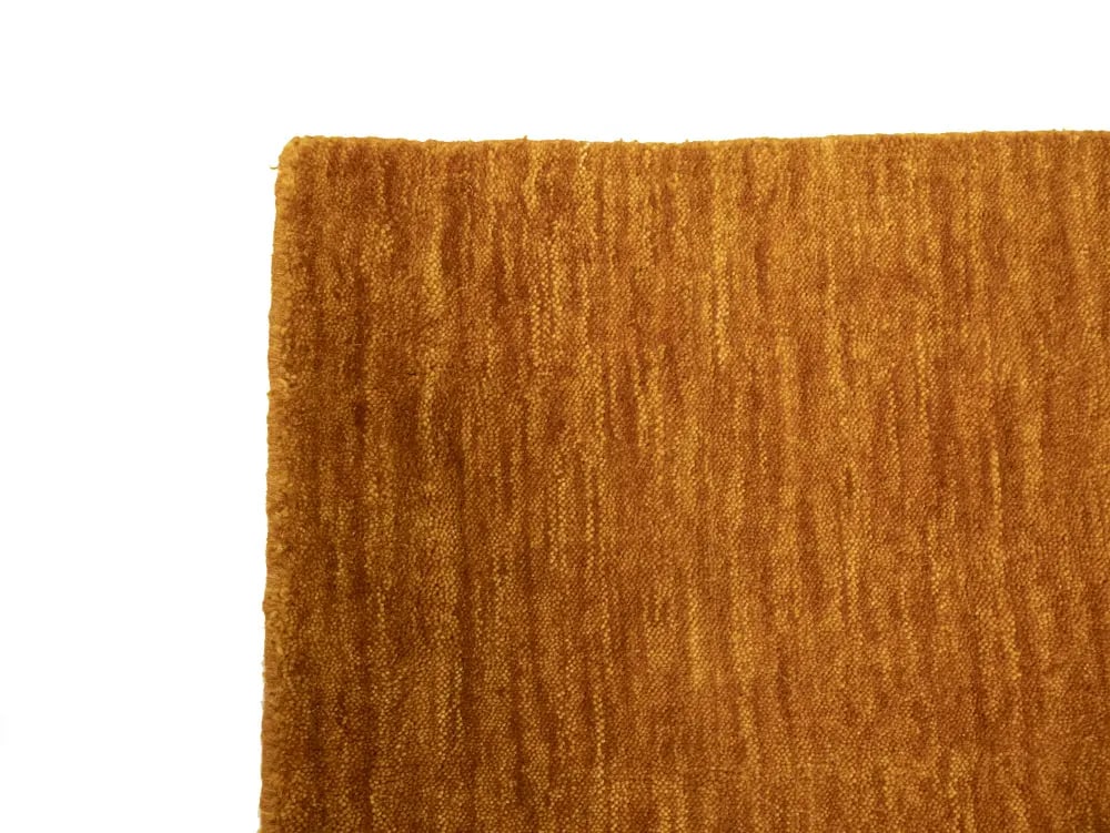 Orange Modern Solid 8X8 Gabbeh Oriental Square Rug - 13