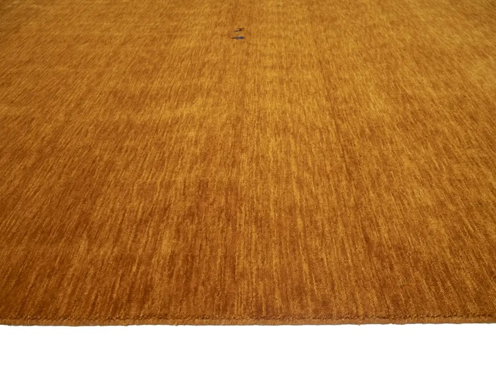 Orange Modern Solid 8X8 Gabbeh Oriental Square Rug - 7