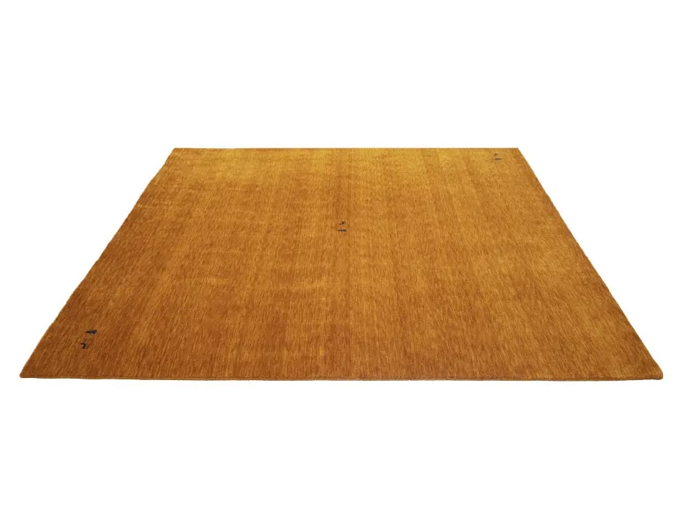Orange Modern Solid 8X8 Gabbeh Oriental Square Rug - 8