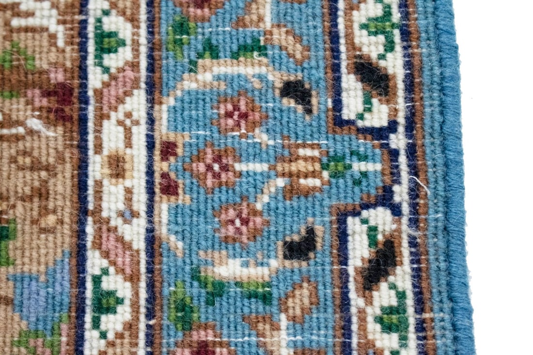 Cream Floral Kirman 3X4 Oriental Rug - 15