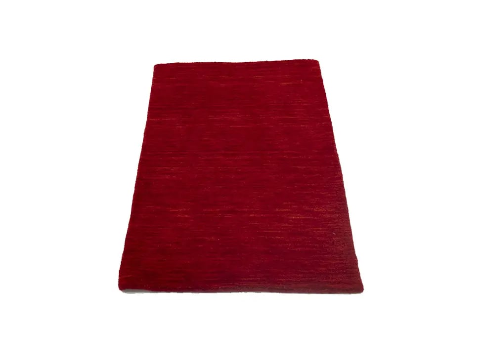 Cherry Red Solid Tribal Gabbeh Modern Rug in All Size - 3