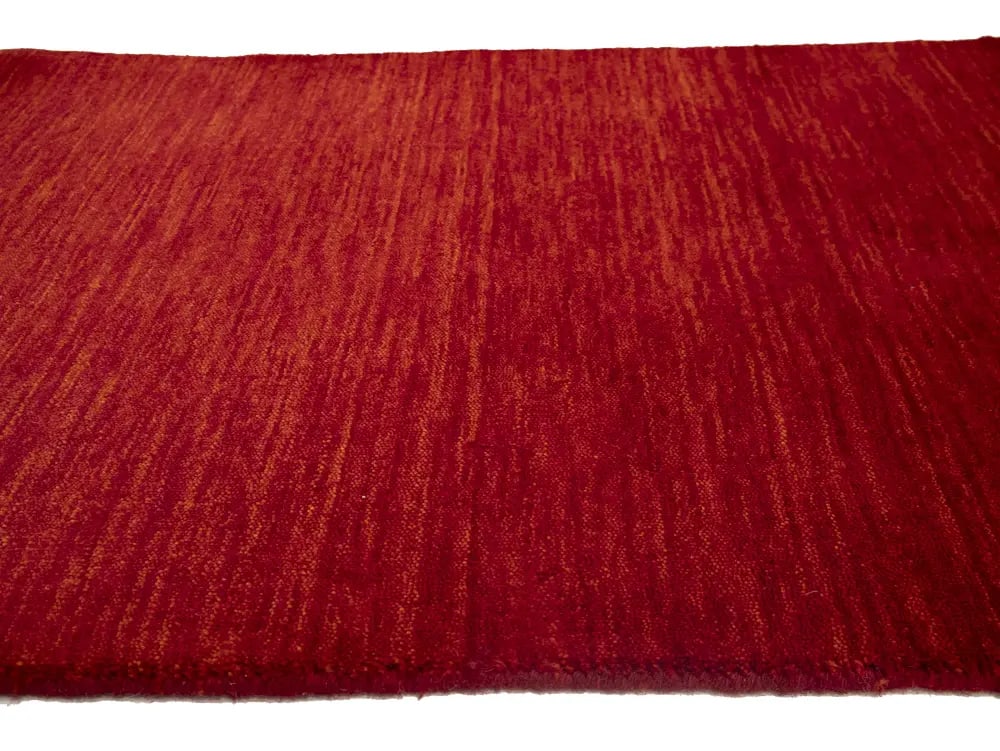 Cherry Red Solid Tribal Gabbeh Modern Rug in All Size - 4