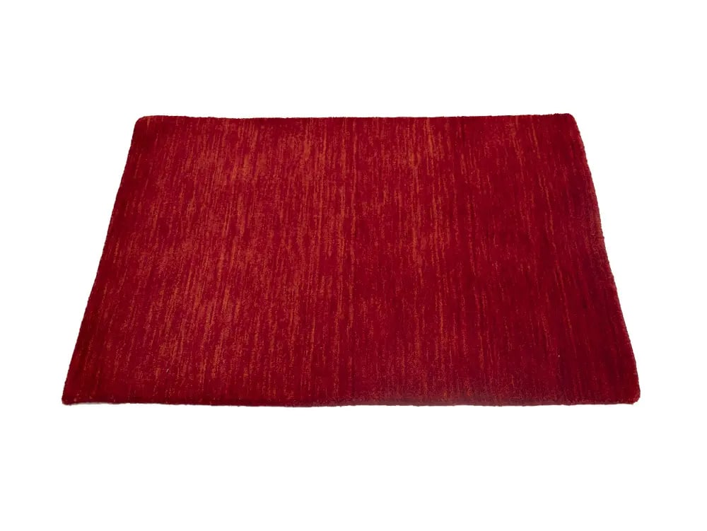 Cherry Red Solid Tribal Gabbeh Modern Rug in All Size - 5