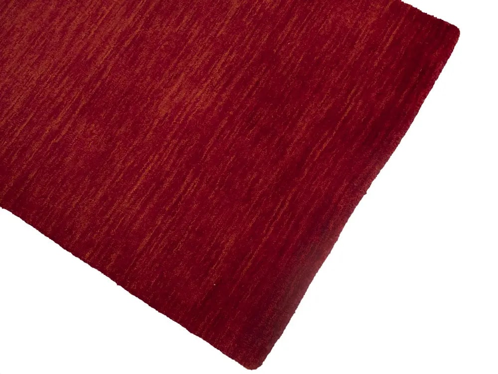 Cherry Red Solid Tribal Gabbeh Modern Rug in All Size - 8