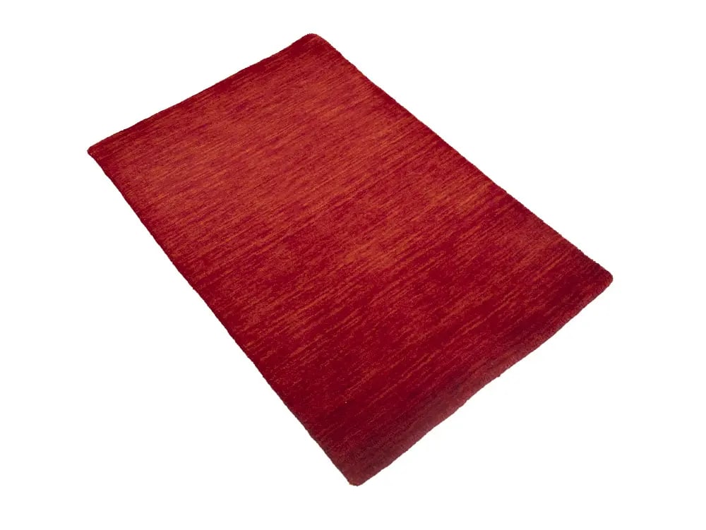 Cherry Red Solid Tribal Gabbeh Modern Rug in All Size - 9