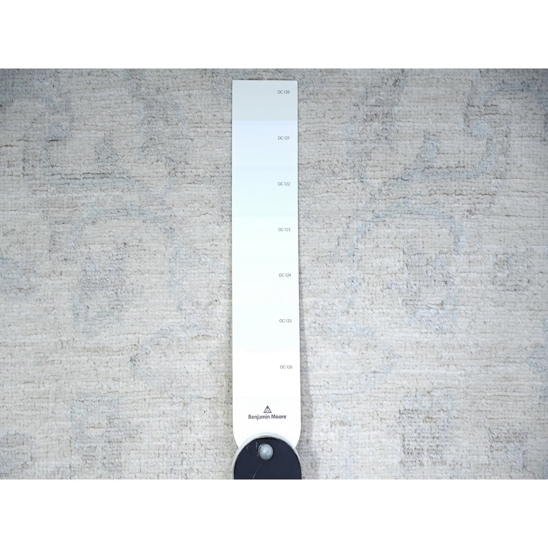 Feather White White Wash Peshawar Wool Hand Knotted Runner Rug - 3