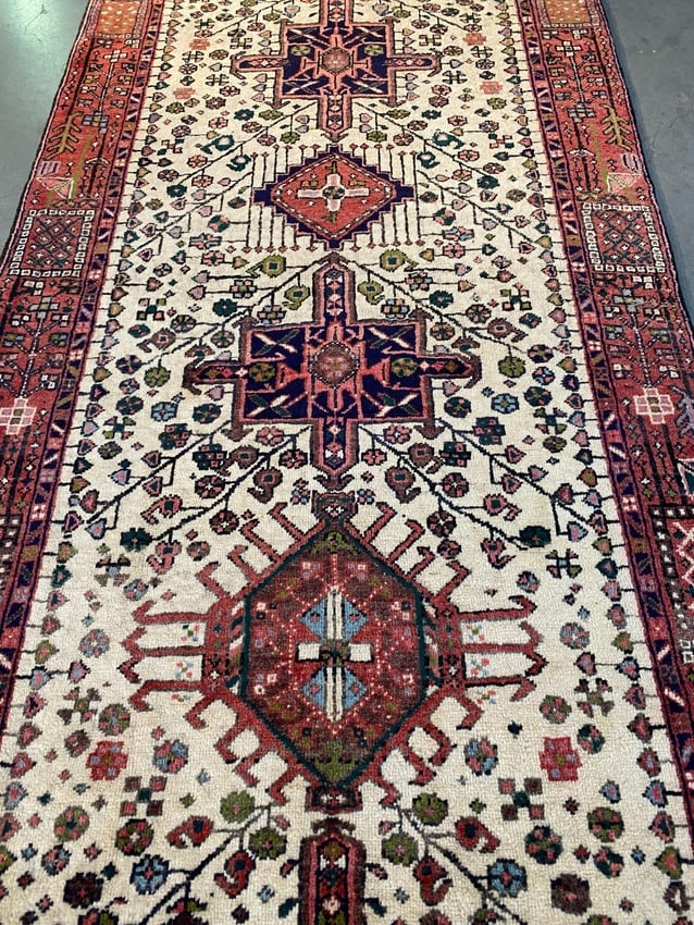 EXQUISITE PERSIAN HERIZ RUNNER 3'.9" X 10'.7" - 4