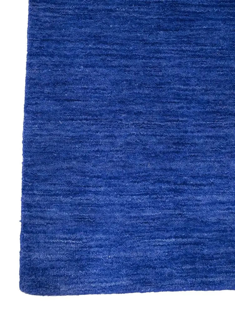 Solid Royal Blue Modern 6X6 Gabbeh Oriental Square Rug - 10