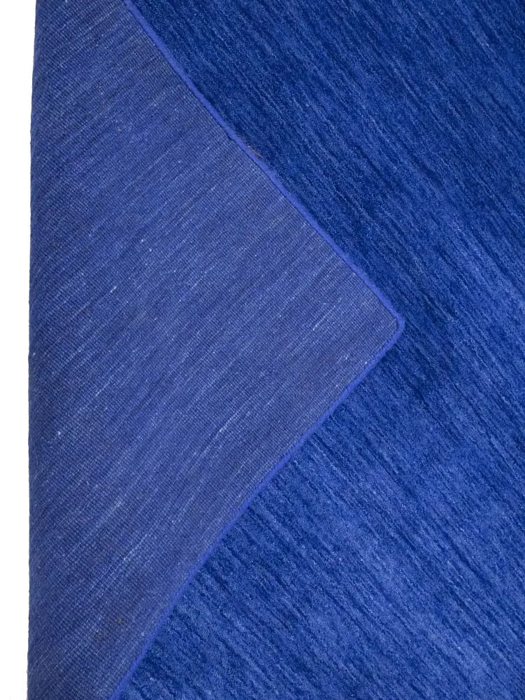 Solid Royal Blue Modern 6X6 Gabbeh Oriental Square Rug - 12
