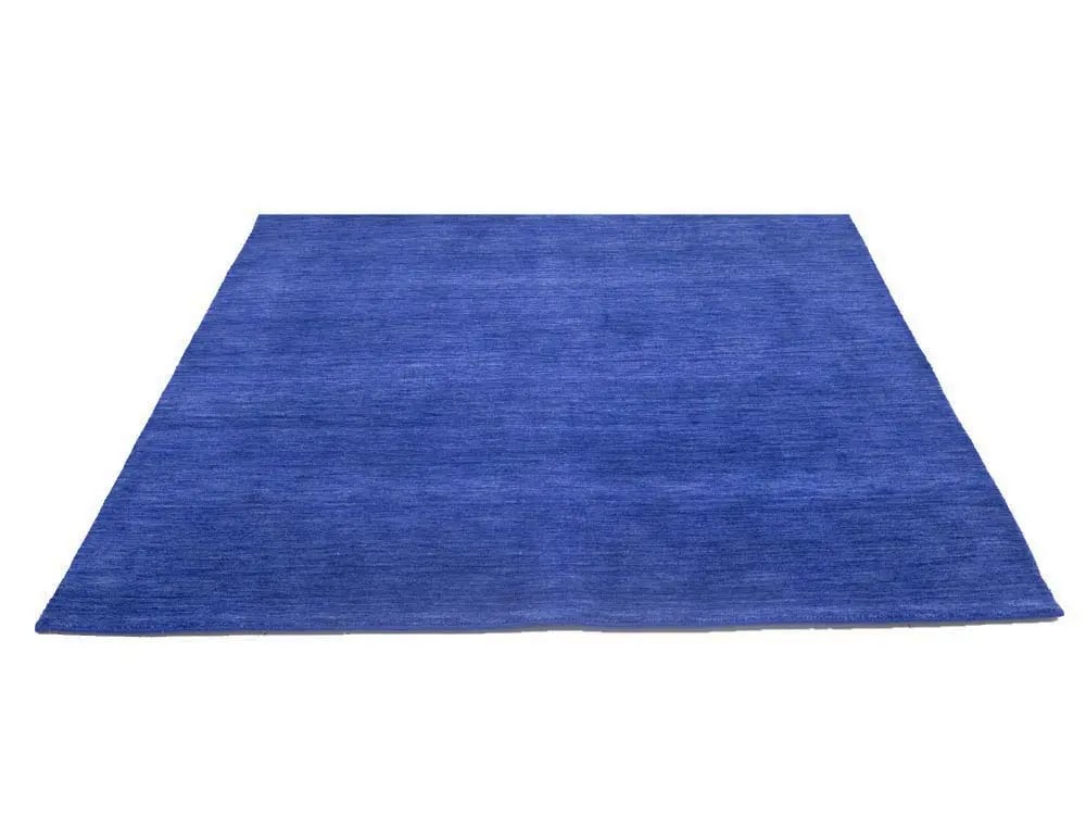 Solid Royal Blue Modern 6X6 Gabbeh Oriental Square Rug - 7