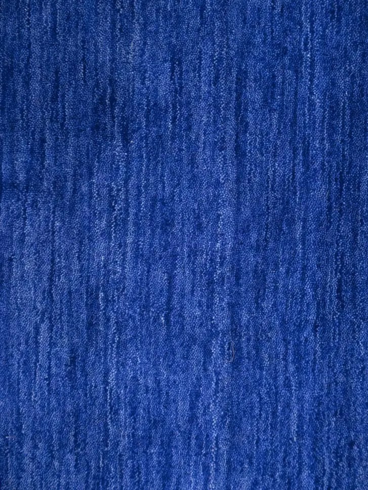 Solid Royal Blue Modern 6X6 Gabbeh Oriental Square Rug - 8