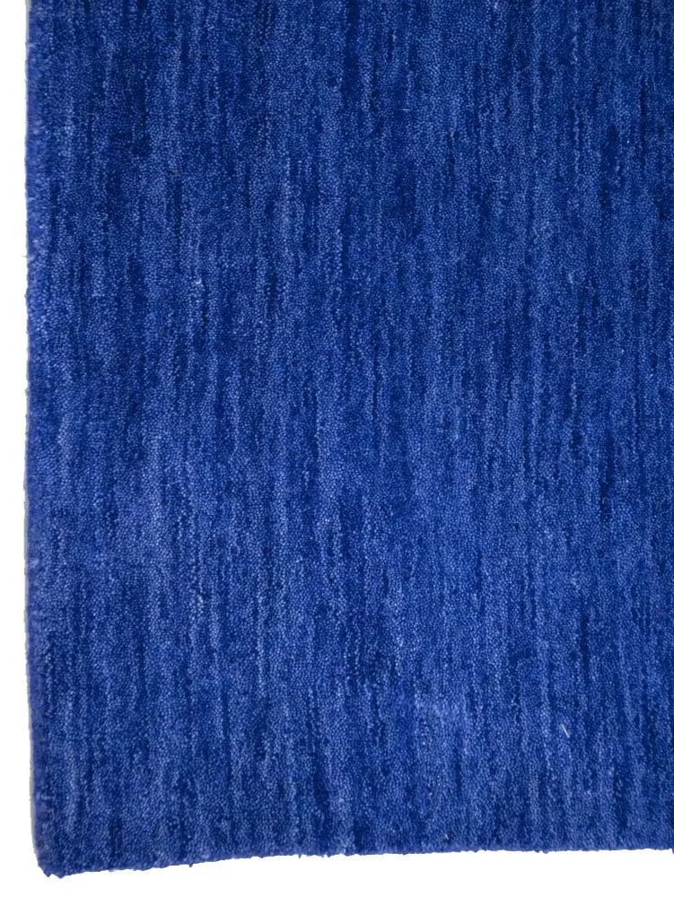 Solid Royal Blue Modern 6X6 Gabbeh Oriental Square Rug - 9