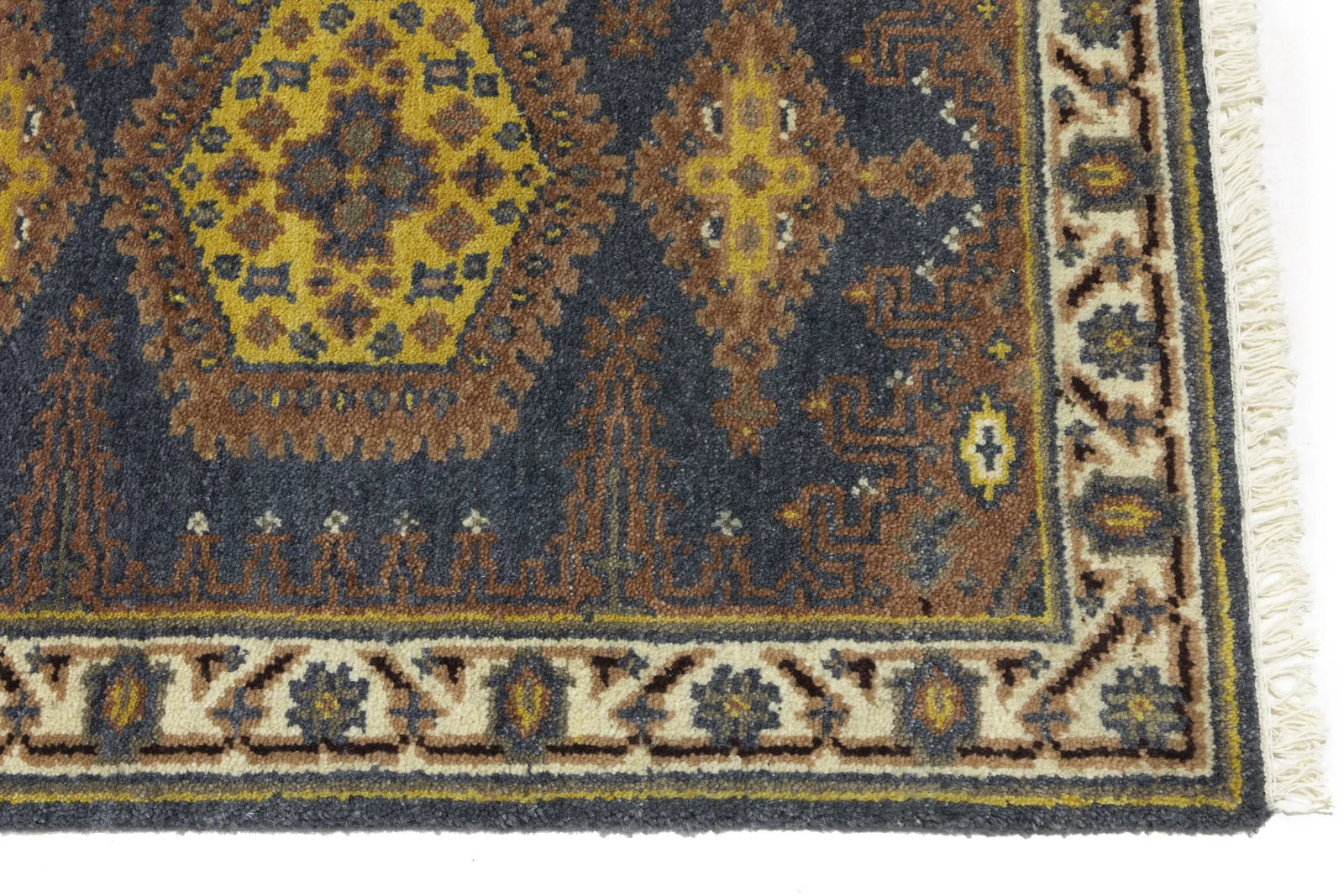 Gray Tribal 3X9 Indo-Viss Oriental Runner Rug - 11