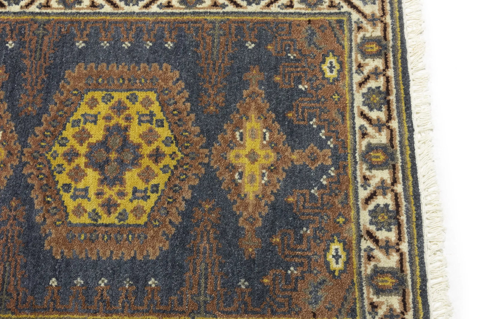 Gray Tribal 3X9 Indo-Viss Oriental Runner Rug - 12