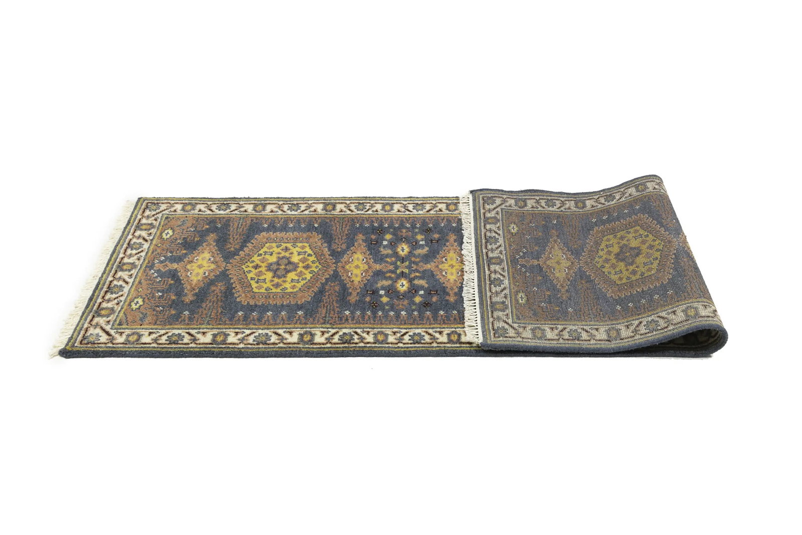Gray Tribal 3X9 Indo-Viss Oriental Runner Rug - 14