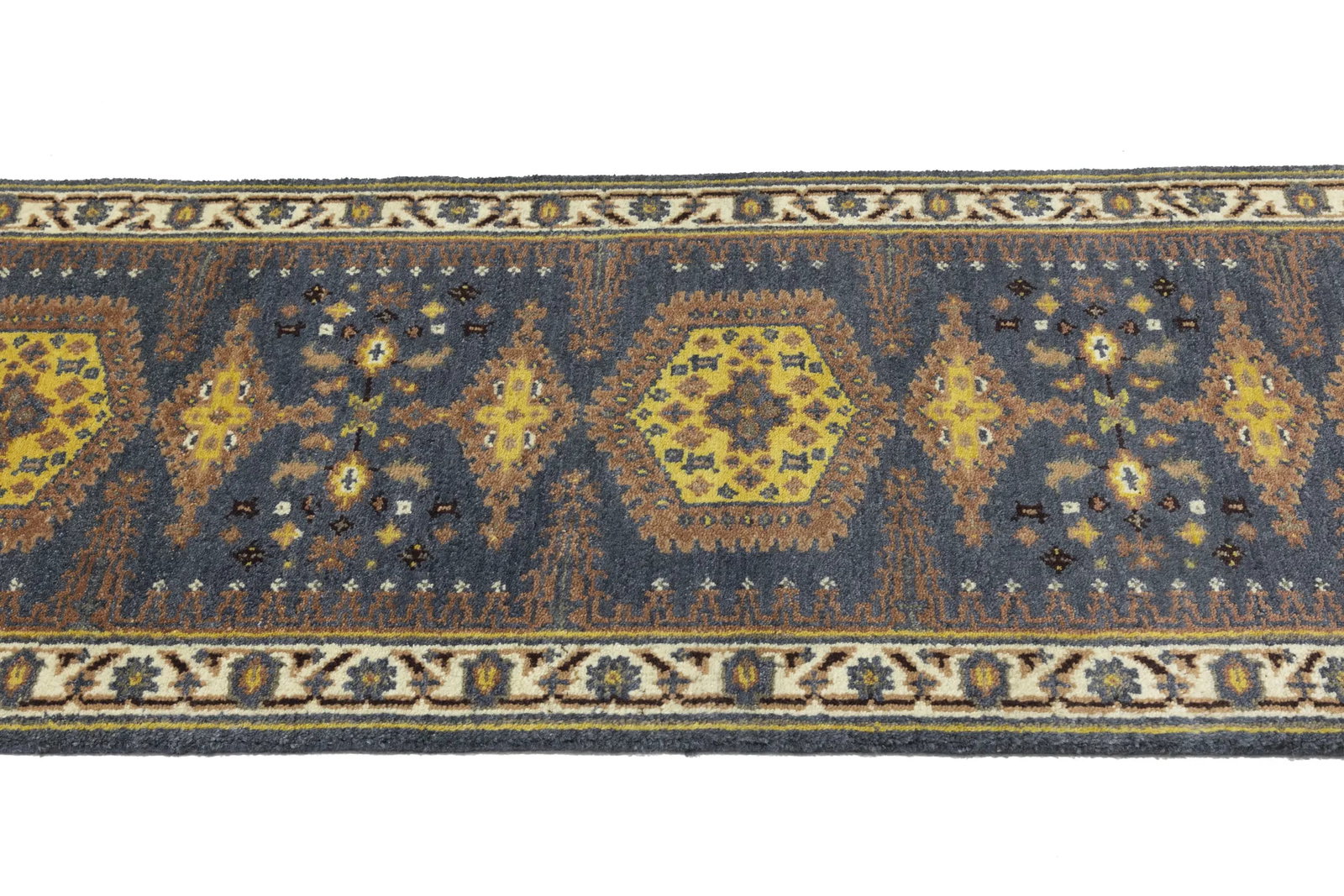 Gray Tribal 3X9 Indo-Viss Oriental Runner Rug - 7