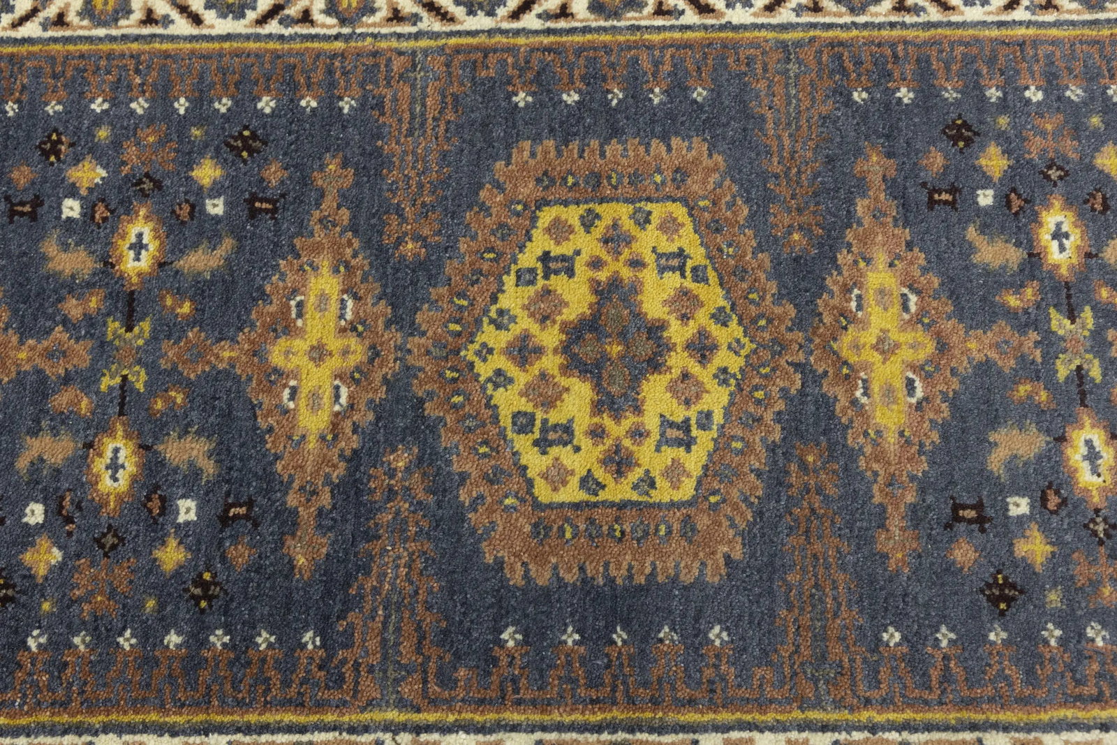 Gray Tribal 3X9 Indo-Viss Oriental Runner Rug - 9